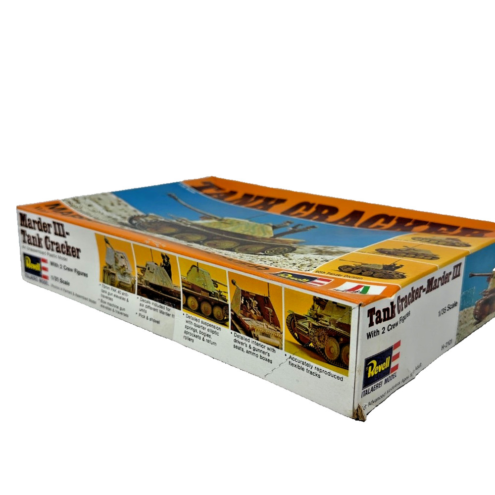 Revell H-2101 Marder III Tank Cracker 1/35 Scale Model Kit 1976 New - Picture 2 of 7